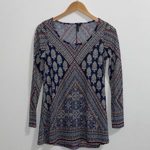 HEART SOUL Tunic w/ velvet piping